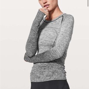 Lululemon Swiftly Long Sleeve Grey Ombré